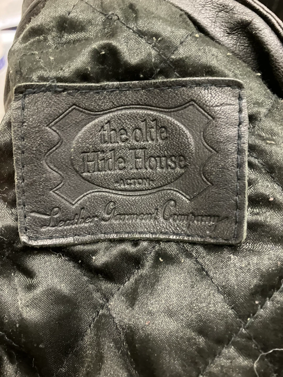 Classic black leather jacket