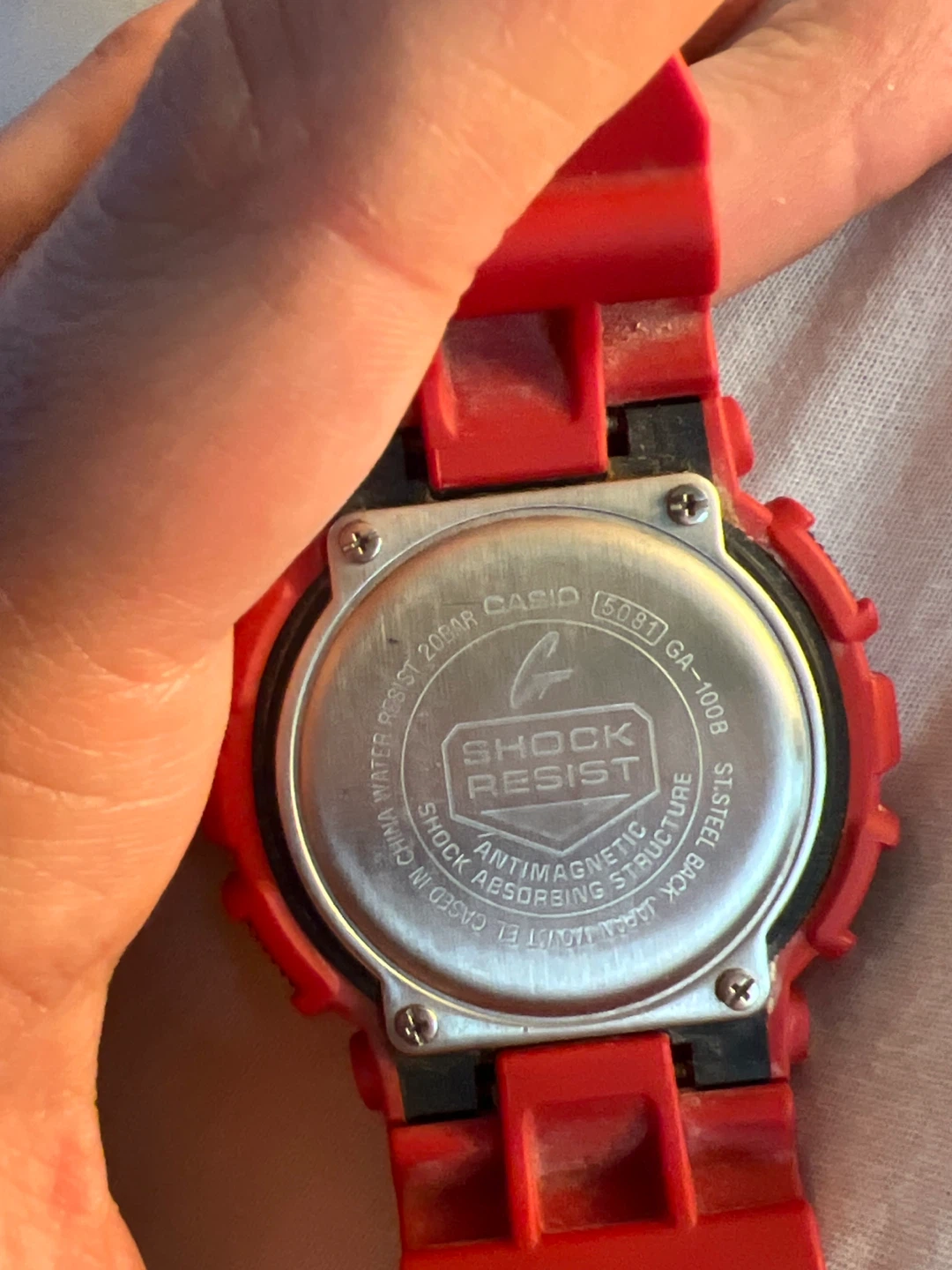 Casio G-Shock GA-100B Watch - Red - photo 3