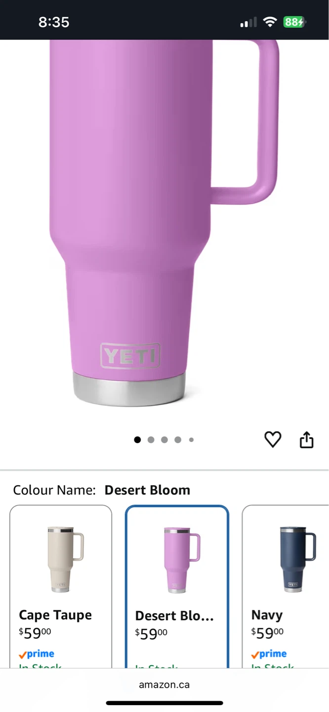 YETI Rambler 40 oz Straw Travel Mug with Straw - Desert Bloom