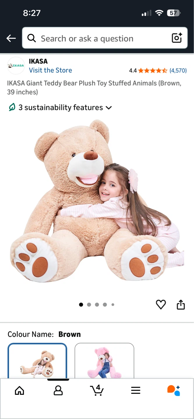 Large Plush Teddy Bear - photo 4