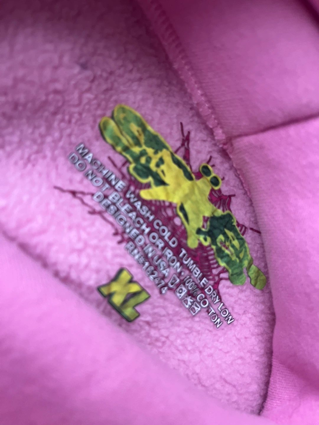 Pink 'Atlanta' Spiderweb Hoodie XL - photo 4