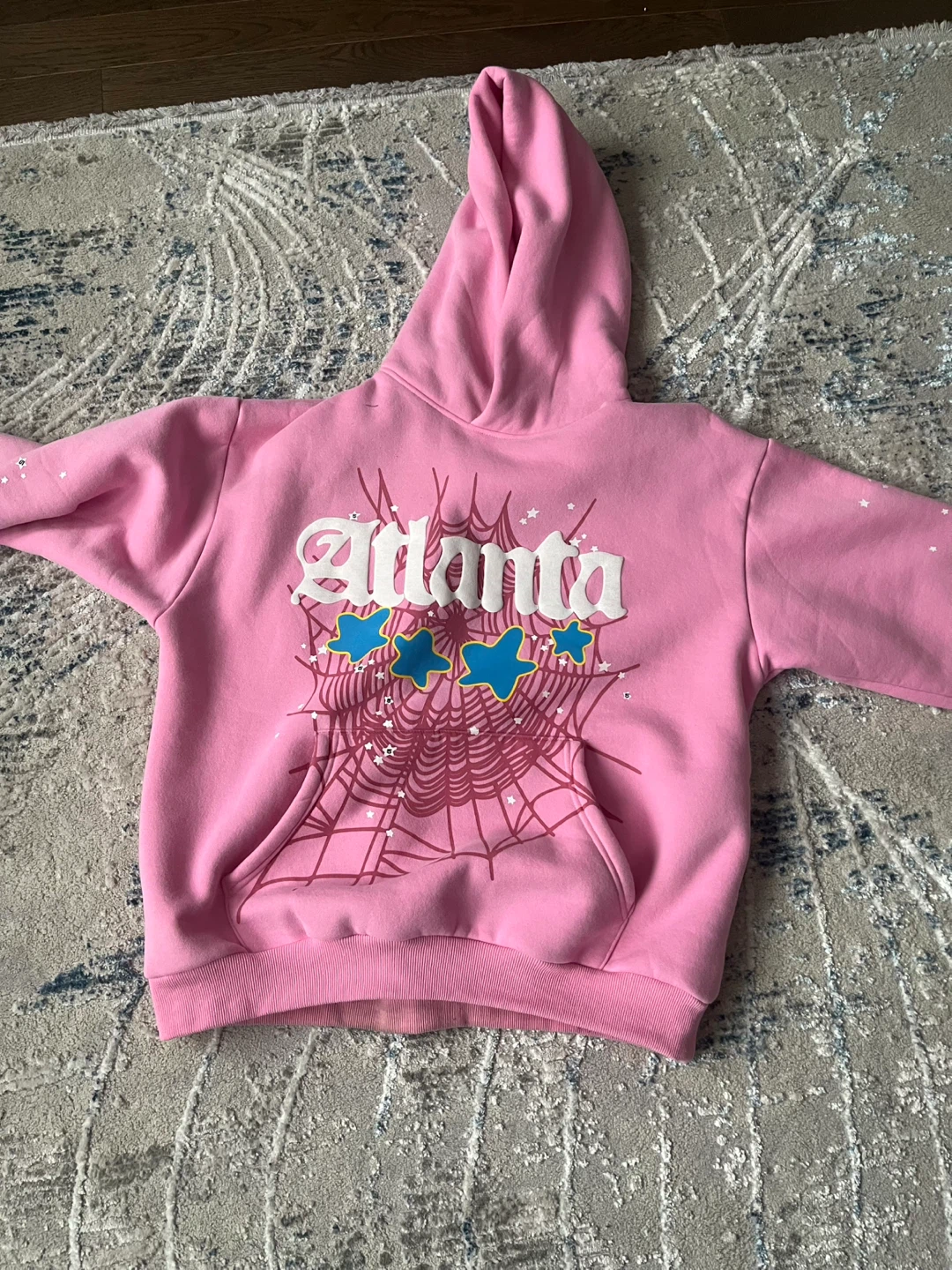 Pink 'Atlanta' Spiderweb Hoodie XL
