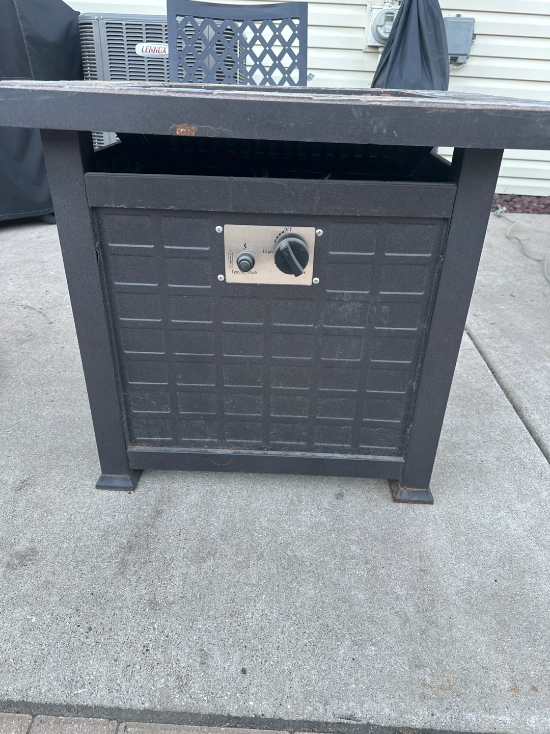 Square Tile Top Gas Fire Pit with Lava Rocks - photo 3