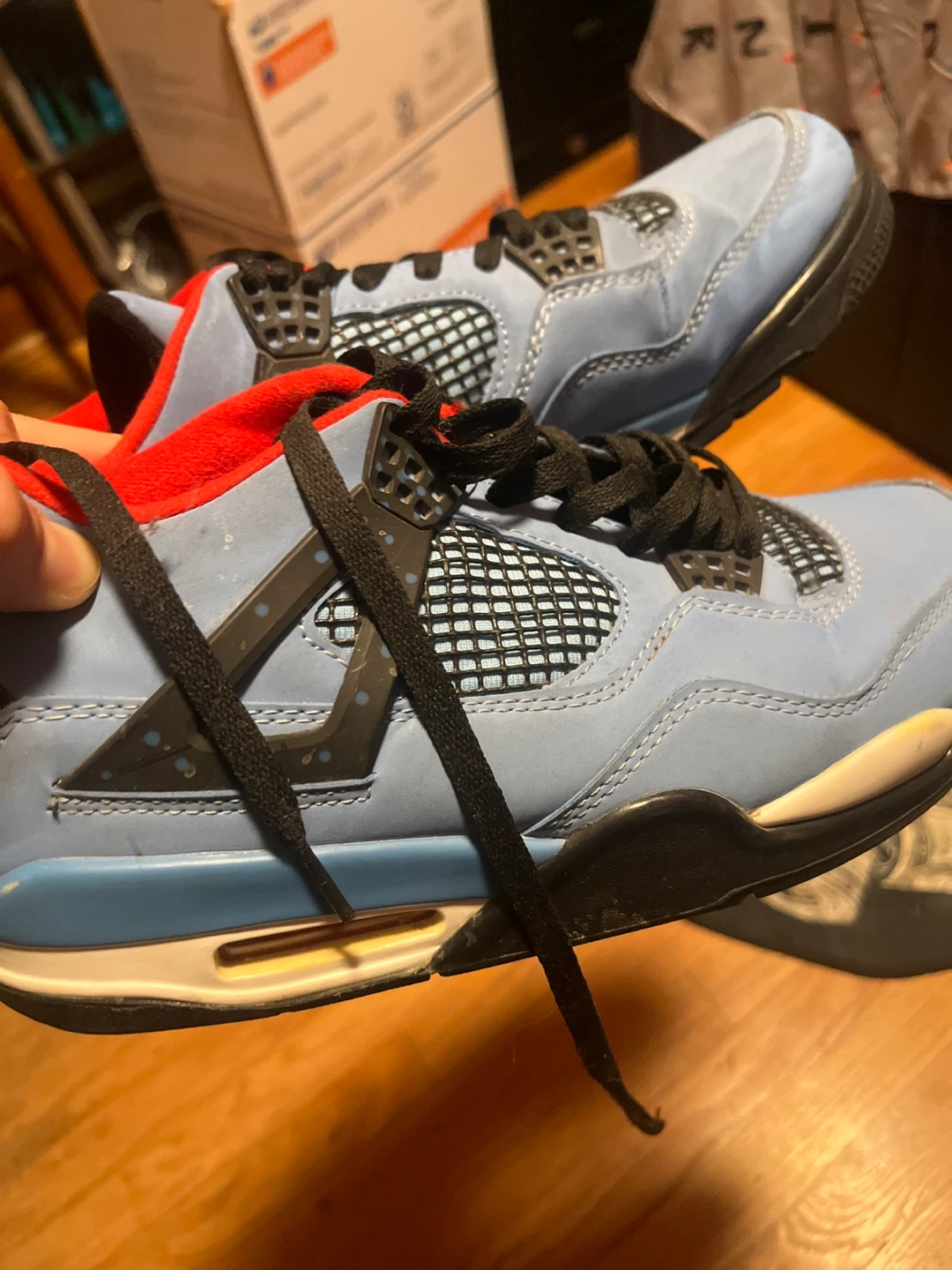Blue Jordan 4’s