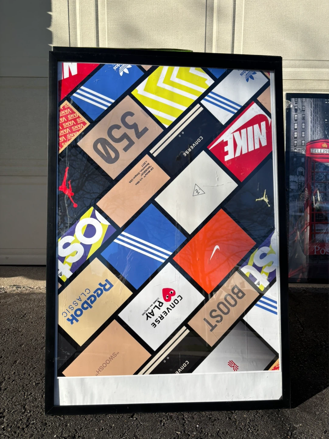 Framed Collage of Sneaker Box Art 24*36