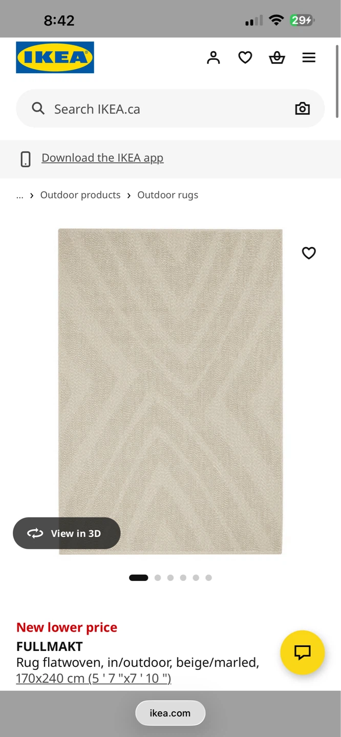Ikea Carpet 5’7x7’10”