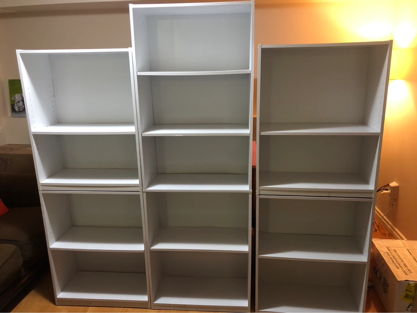 White Bookshelf Unit - 10 Shelves - photo 2