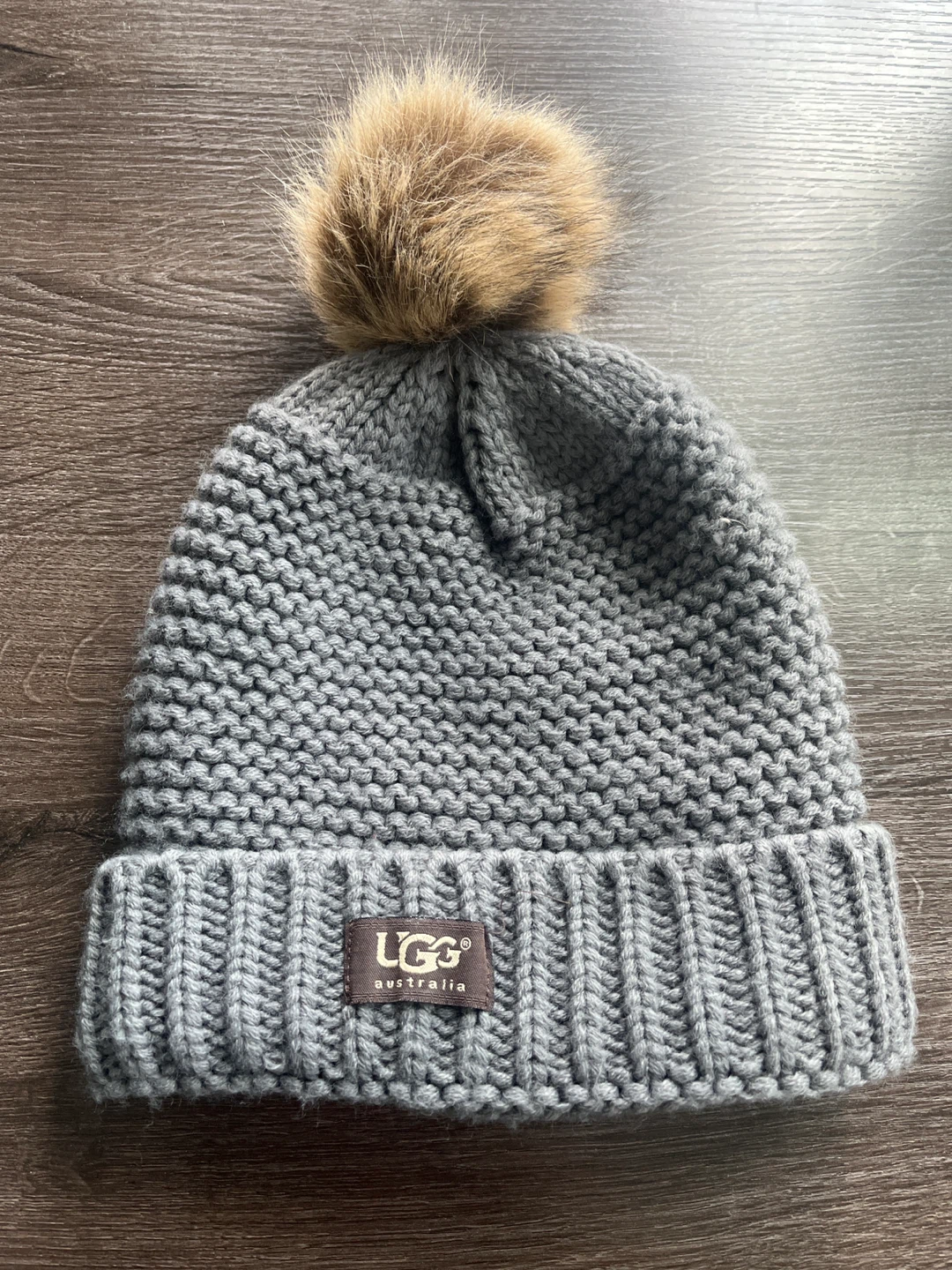 Ugg Australia Grey Pom Pom Beanie