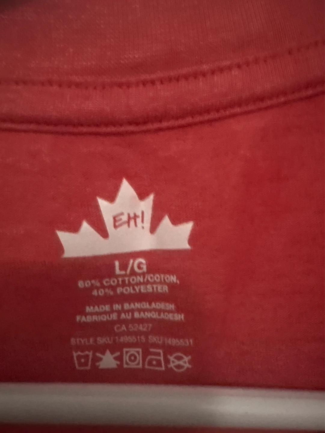 Red "You Had Me At Poutine" T-Shirt Size L - photo 2