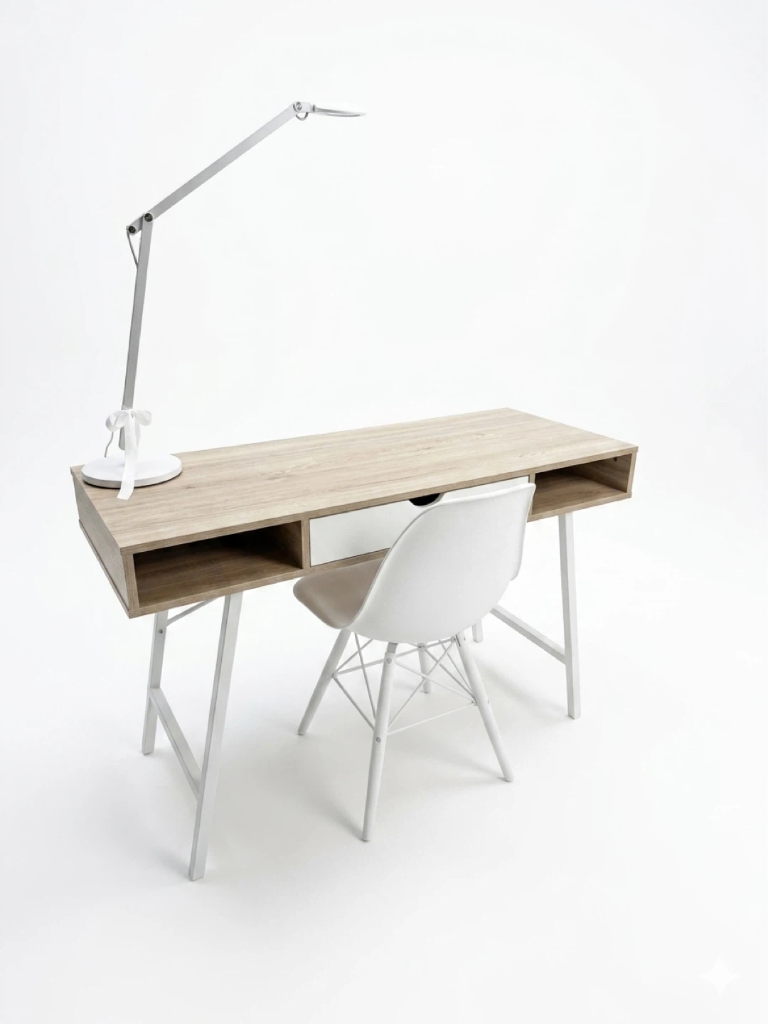 Desk, Chair, and Light Set