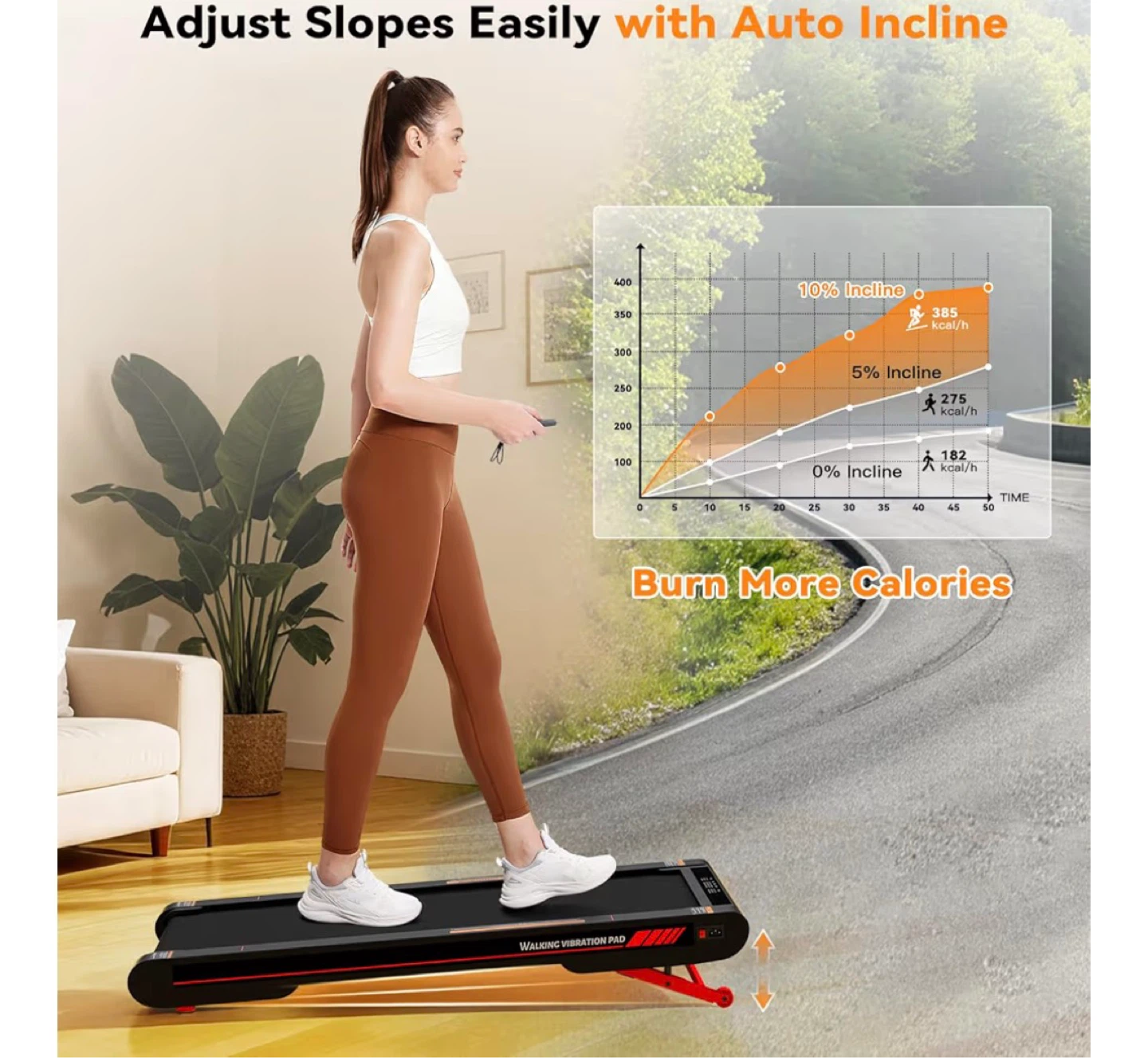 3-in-1 Walking Vibration Pad with Electric Incline - photo 2