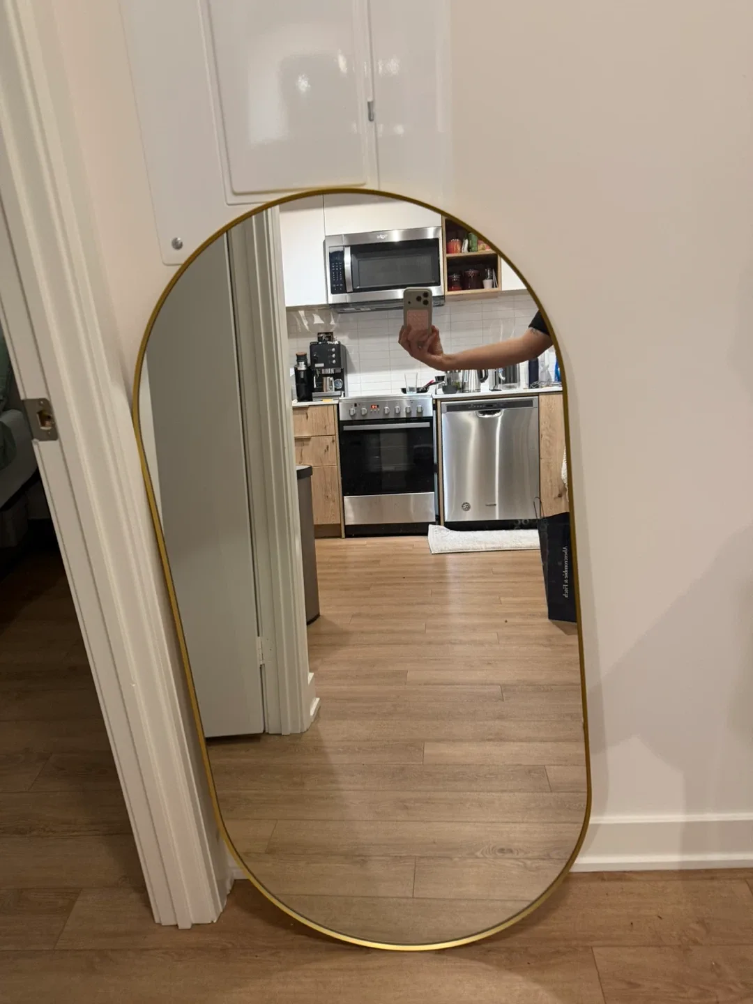 Gold Metal Oval Mirror - IKEA