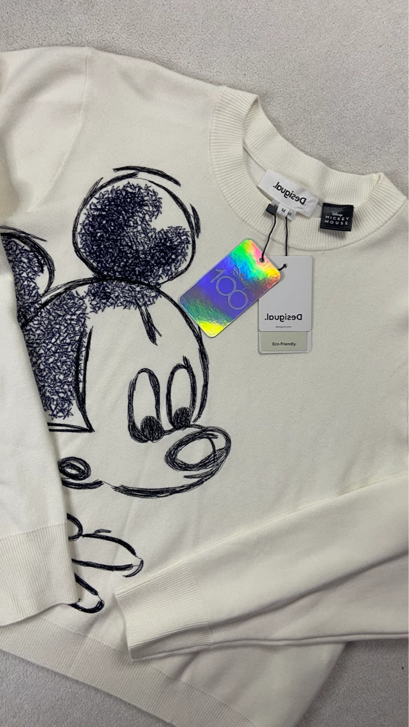 Desigual Mickey Mouse Crewneck Sweater - Size M - photo 2
