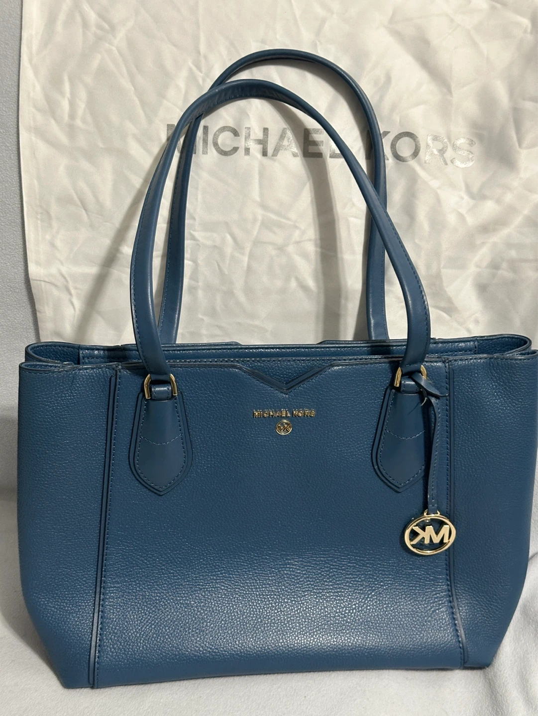 Michael Kors Teal Leather Tote Bag - photo 3