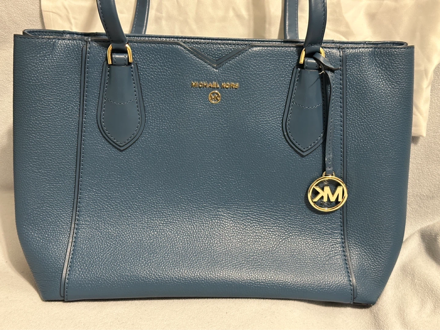 Michael Kors Teal Leather Tote Bag