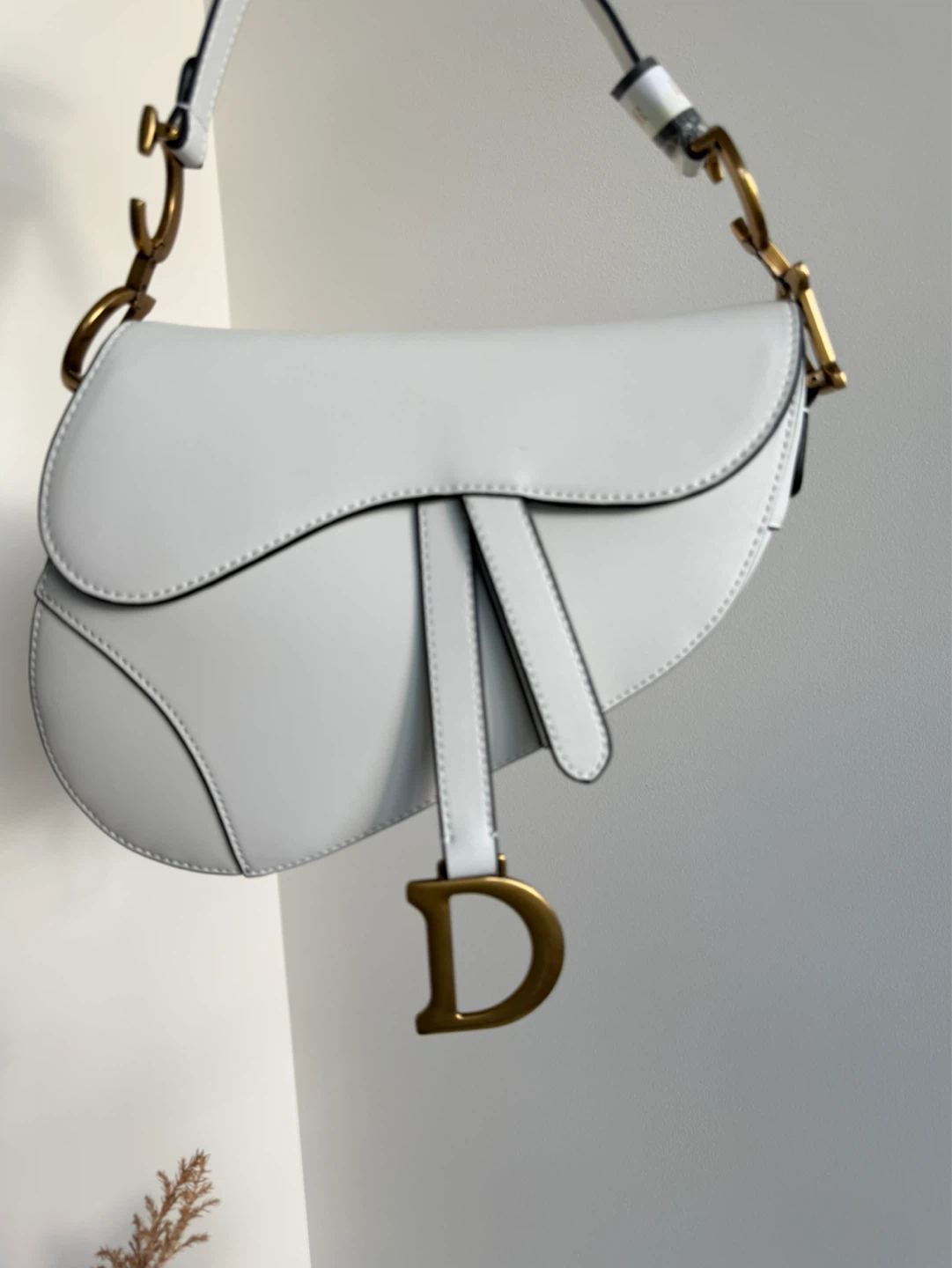 Saddle Bag White Leather