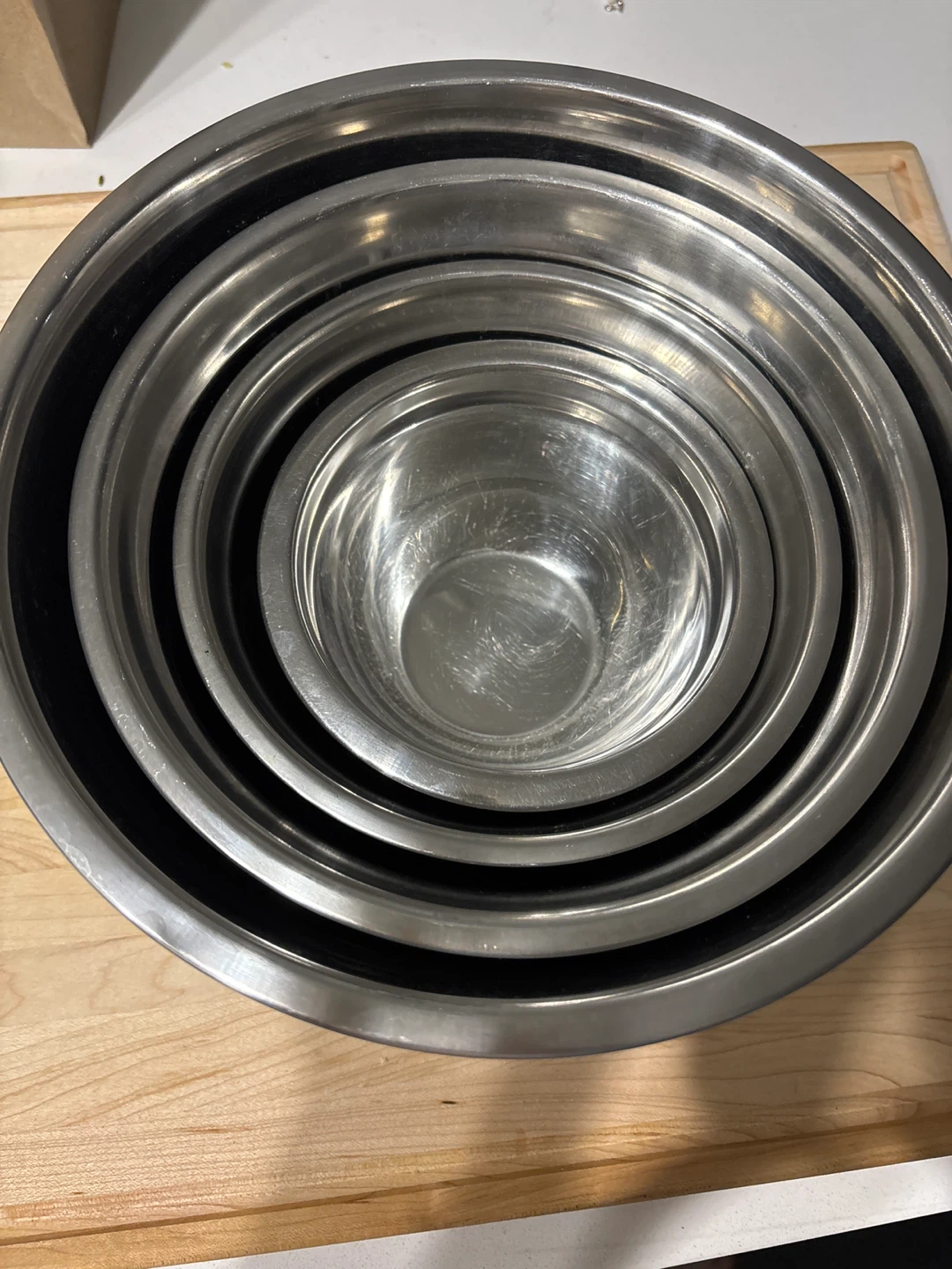 Set of 4 Stainless Steel Mixing Bowls