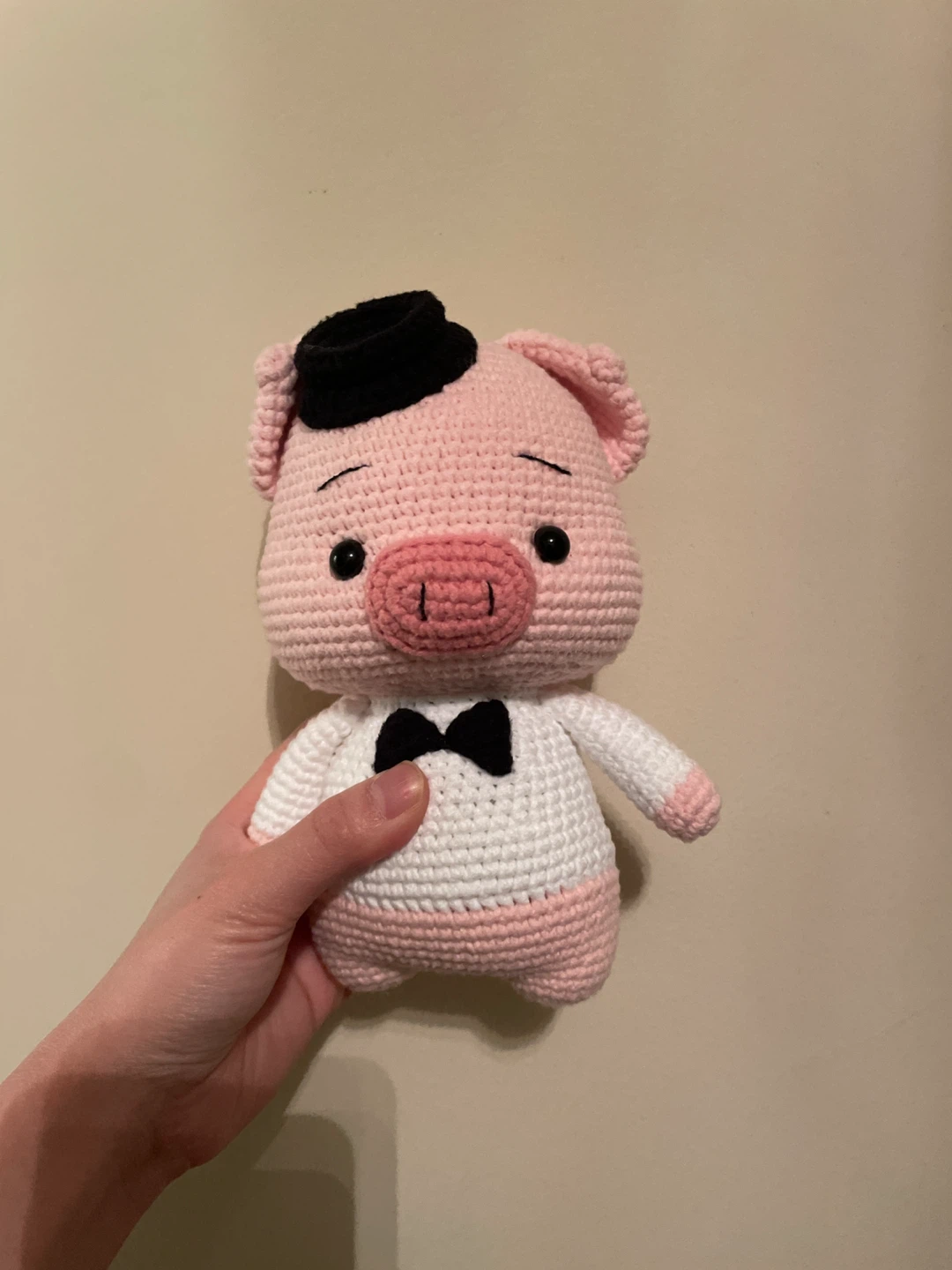 Crocheted Pig Couple Wedding Cake Toppers - photo 4
