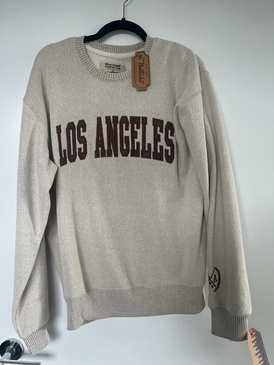Soft Fleece "Los Angeles" Crewneck Sweater