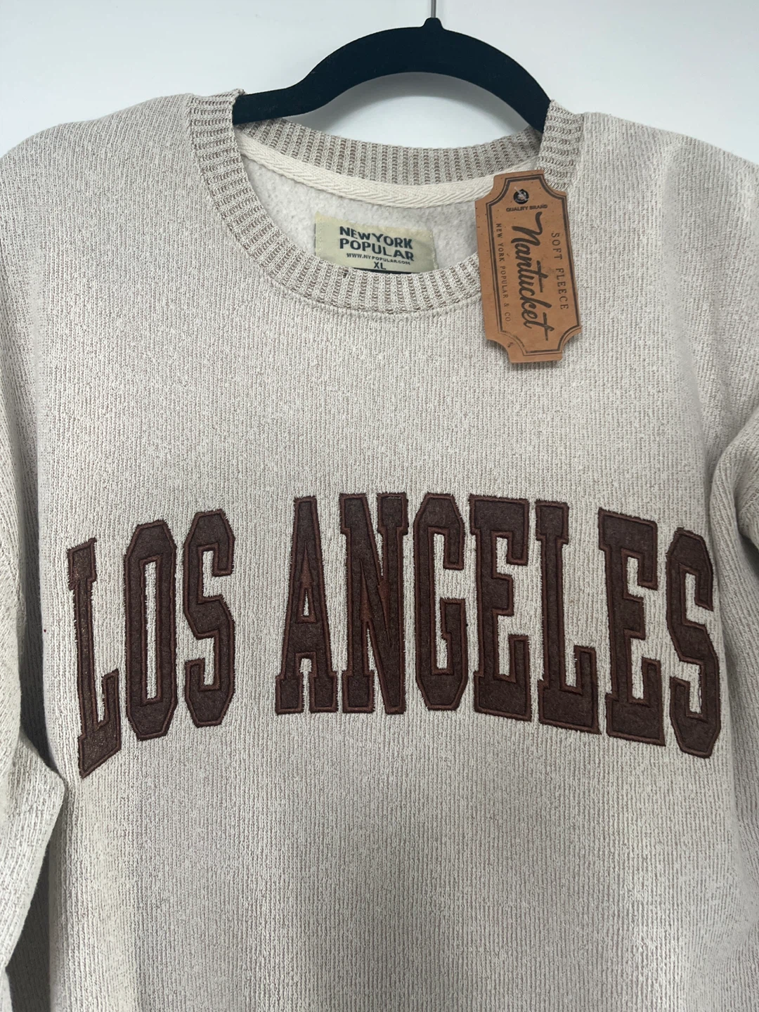 Soft Fleece "Los Angeles" Crewneck Sweater - photo 2