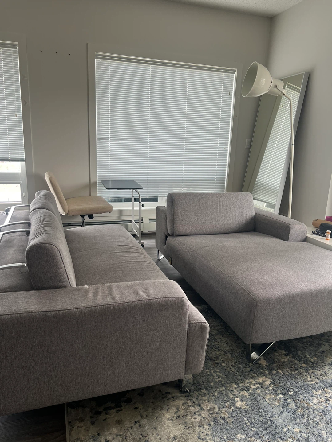 Grey Sectional Couch & living room furniture - photo 4