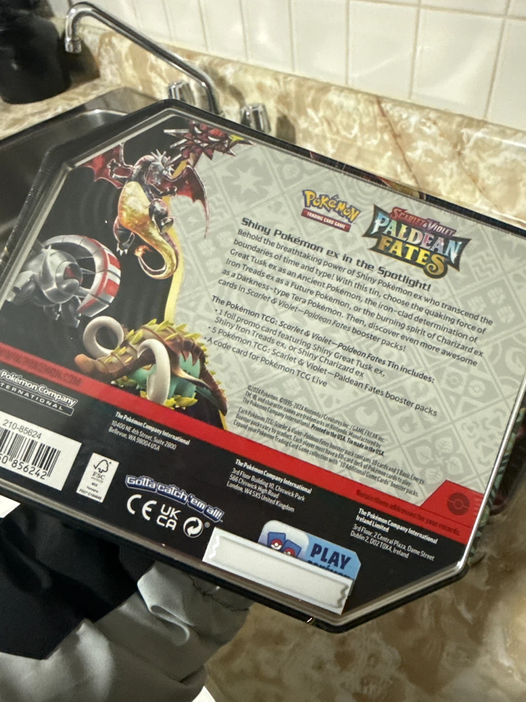 Pokemon Trading Card Game Scarlet & Violet Paldean Fates Tin - photo 2