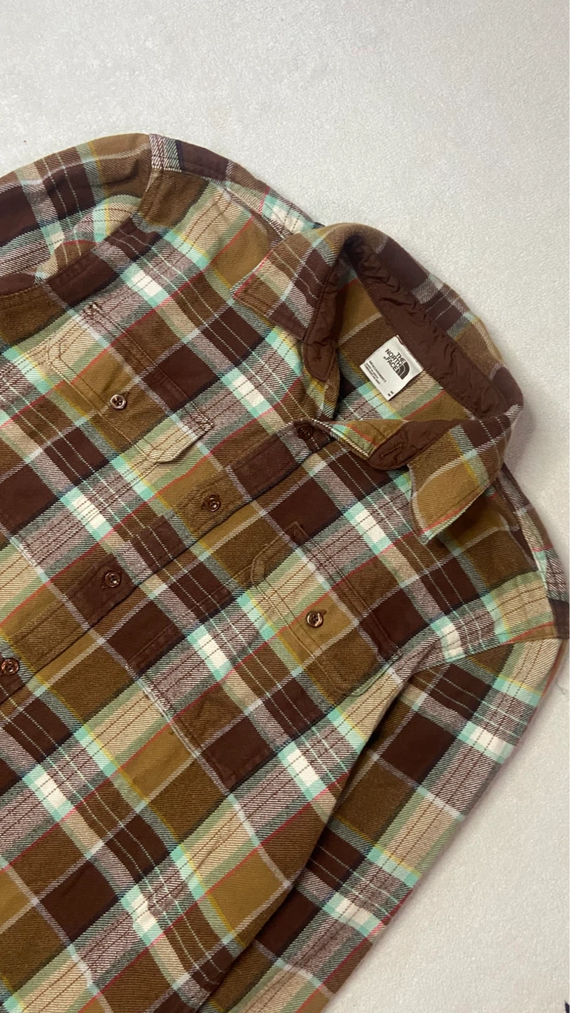 The North Face Plaid Flannel Shirt - Men's Medium - photo 2