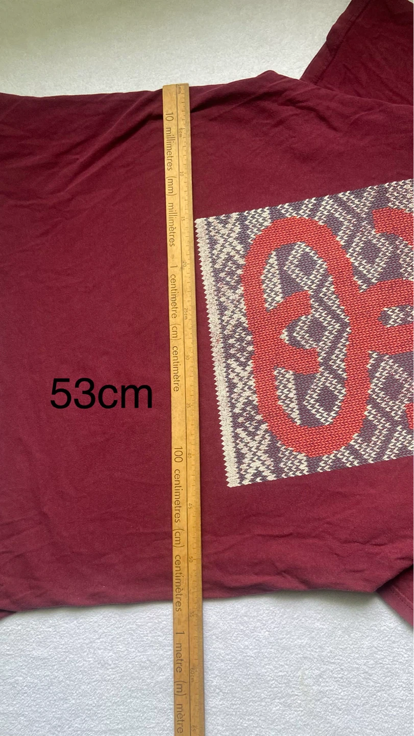 Stüssy T-Shirt Burgundy with Graphic Print - photo 5