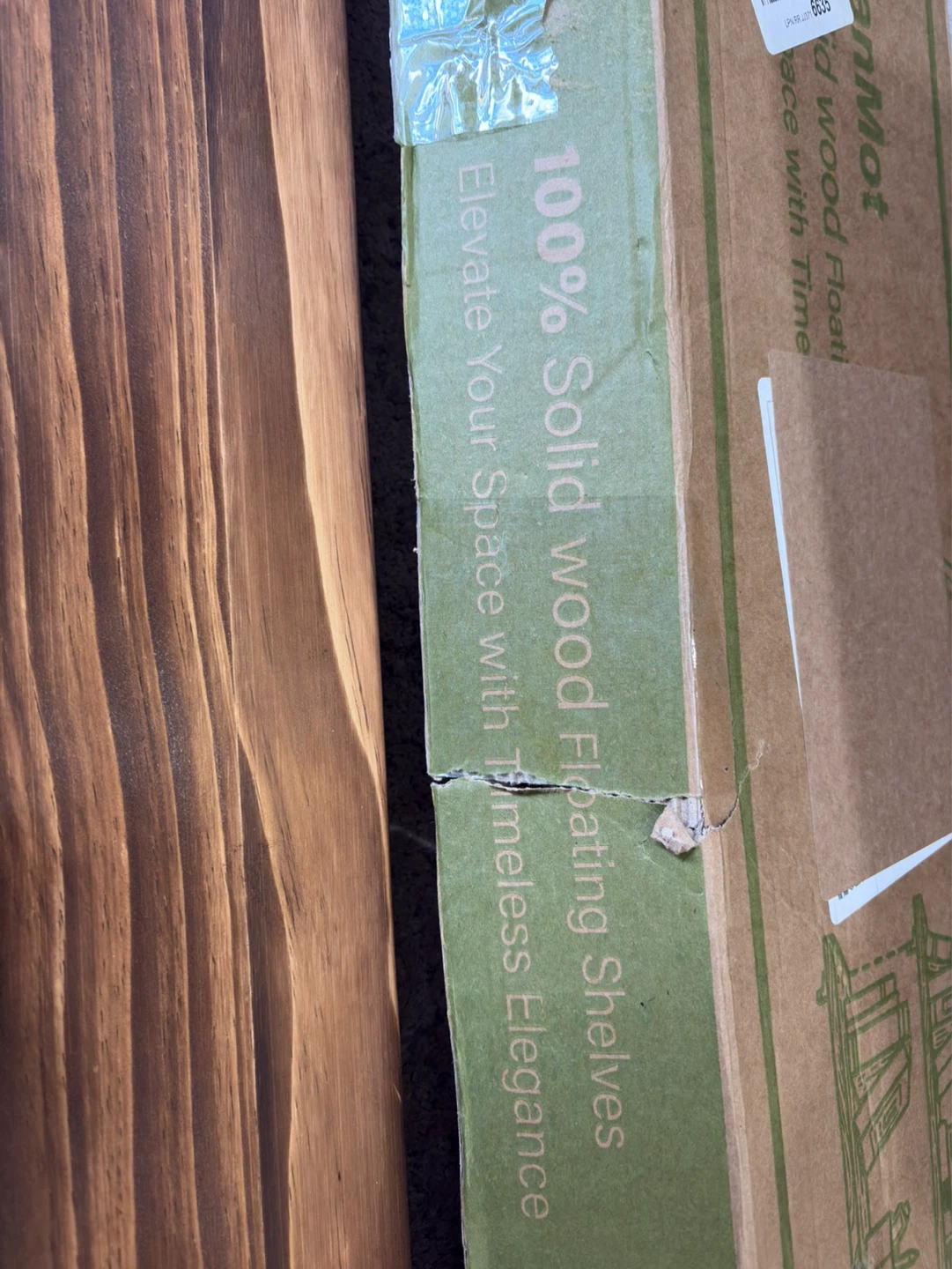 SenlanMot 2 Pack Solid Wood Floating Shelves - 24 Inch Walnut - photo 5