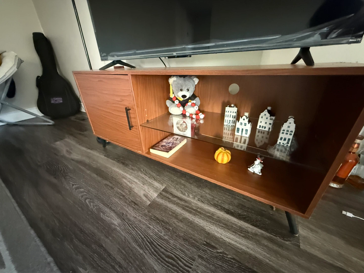 Brown TV Stand with Storage - photo 3
