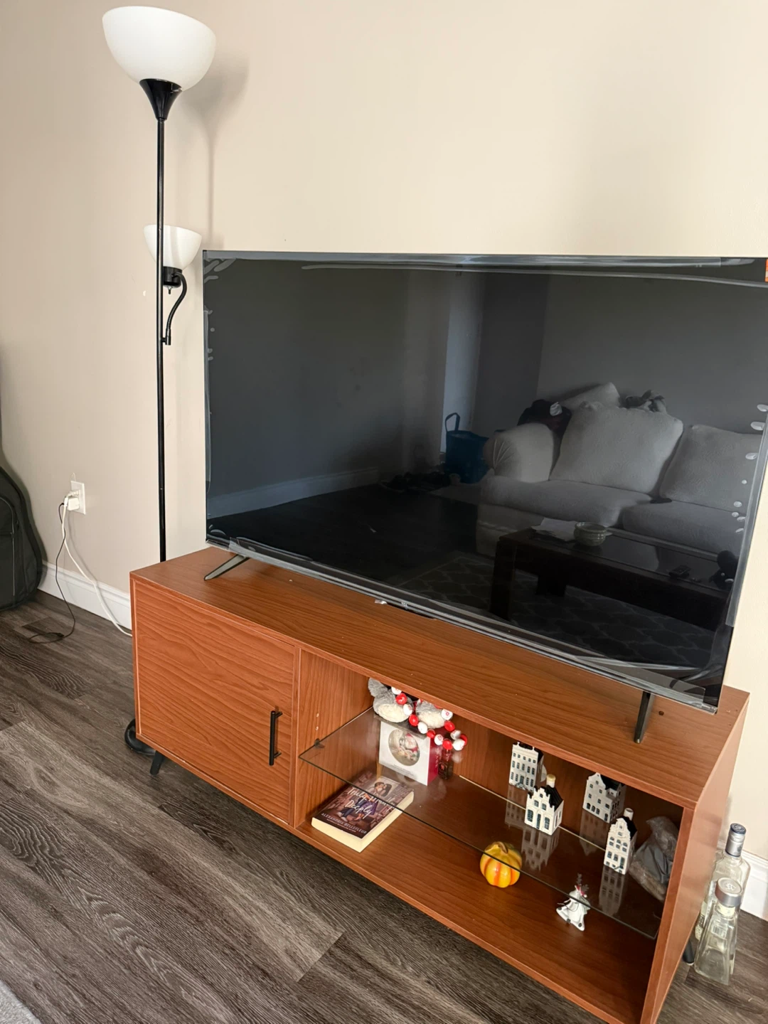 Brown TV Stand with Storage - photo 5