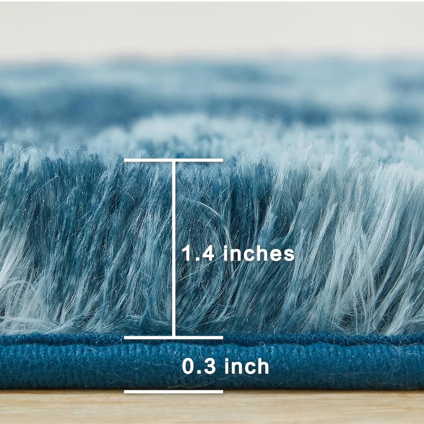 New!  Tie-Dyed Navy Blue Soft Area Rug 5x8 ft - photo 2
