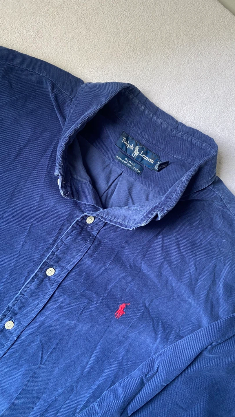 Ralph Lauren Corduroy Button-Up Shirt - Navy Blue - photo 2