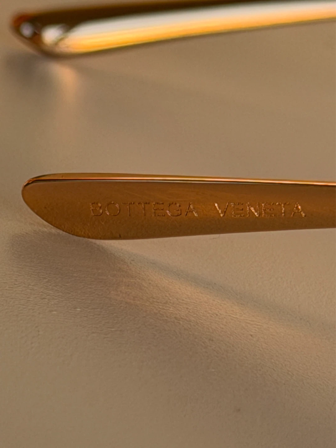Gold Oval Sunglasses with Case - photo 5