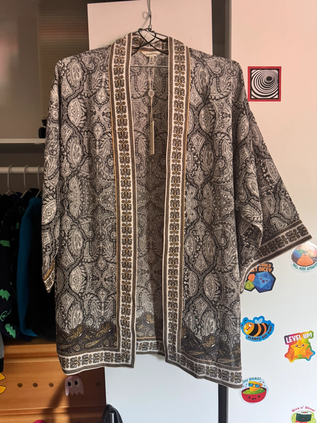 MAX STUDIO Paisley Kimono Cardigan - Size S