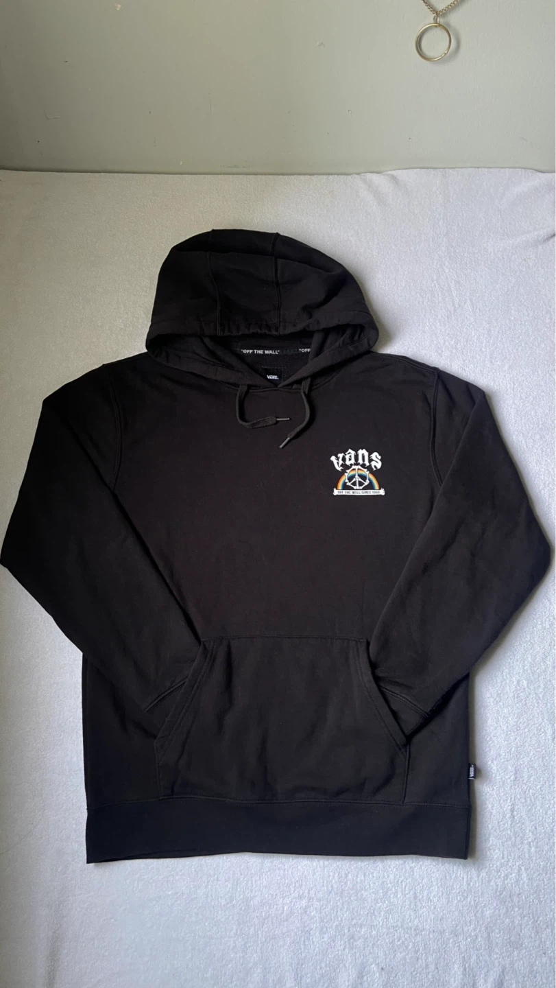Vans Black Hoodie "Off The Wall" Graphic - Medium - photo 2