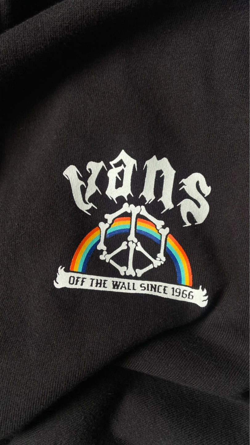 Vans Black Hoodie "Off The Wall" Graphic - Medium - photo 4