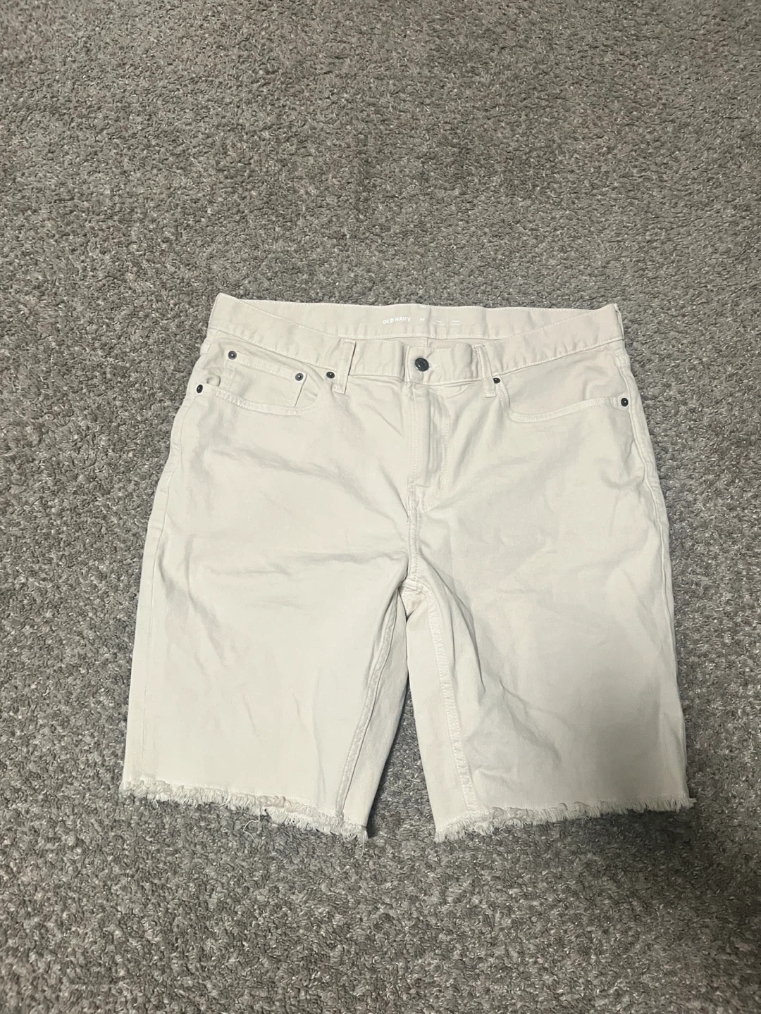 Old Navy Beige Cut-off Hem Bermuda Shorts