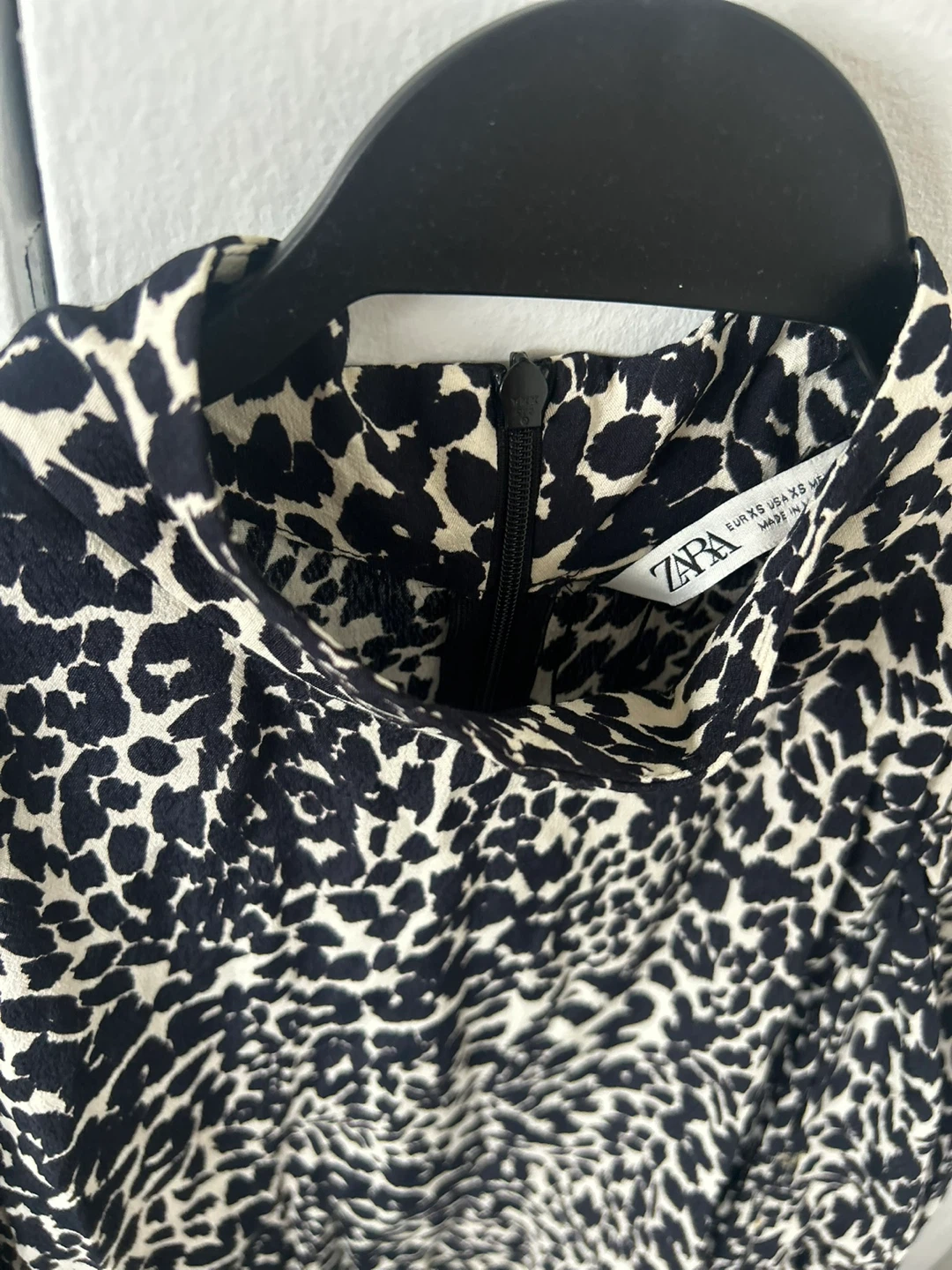 ZARA Leopard Print High Neck Puff Sleeve Blouse - photo 2
