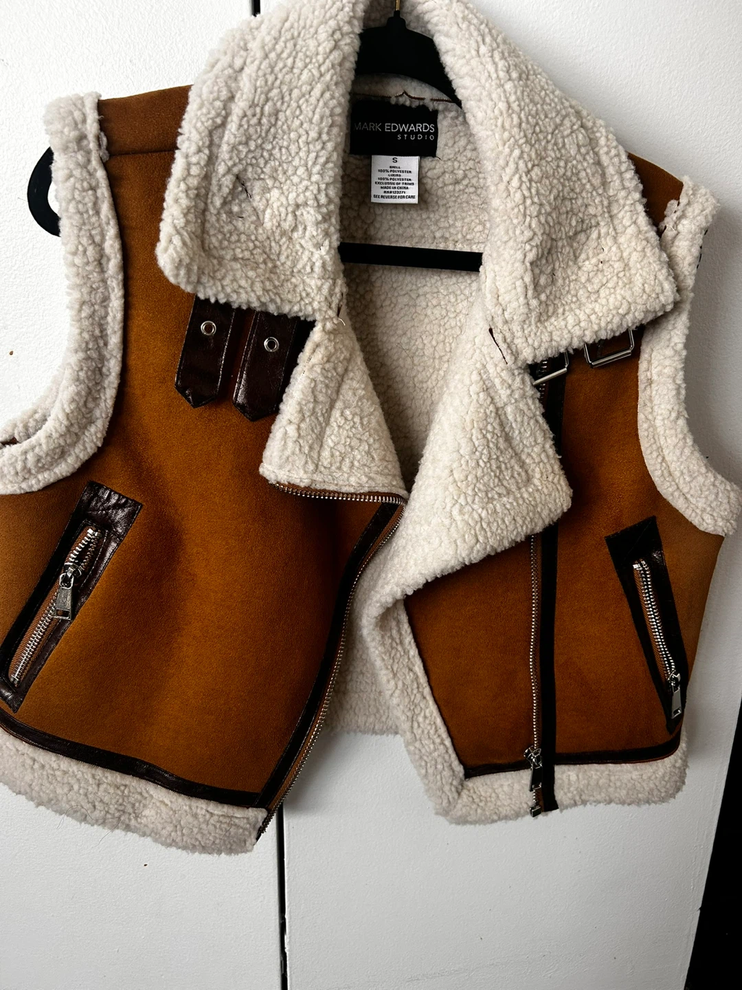 Mark Edwards Studio Sherpa Lined Vest - Size S