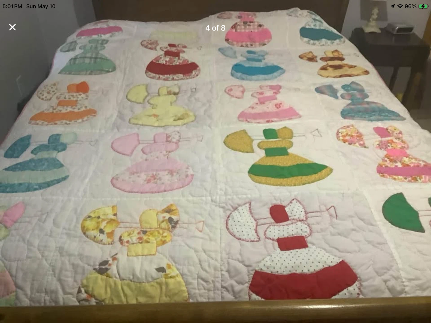 Vintage Hand Made Sun Bonnet Sue Double Size Quilt 🐞 - photo 5