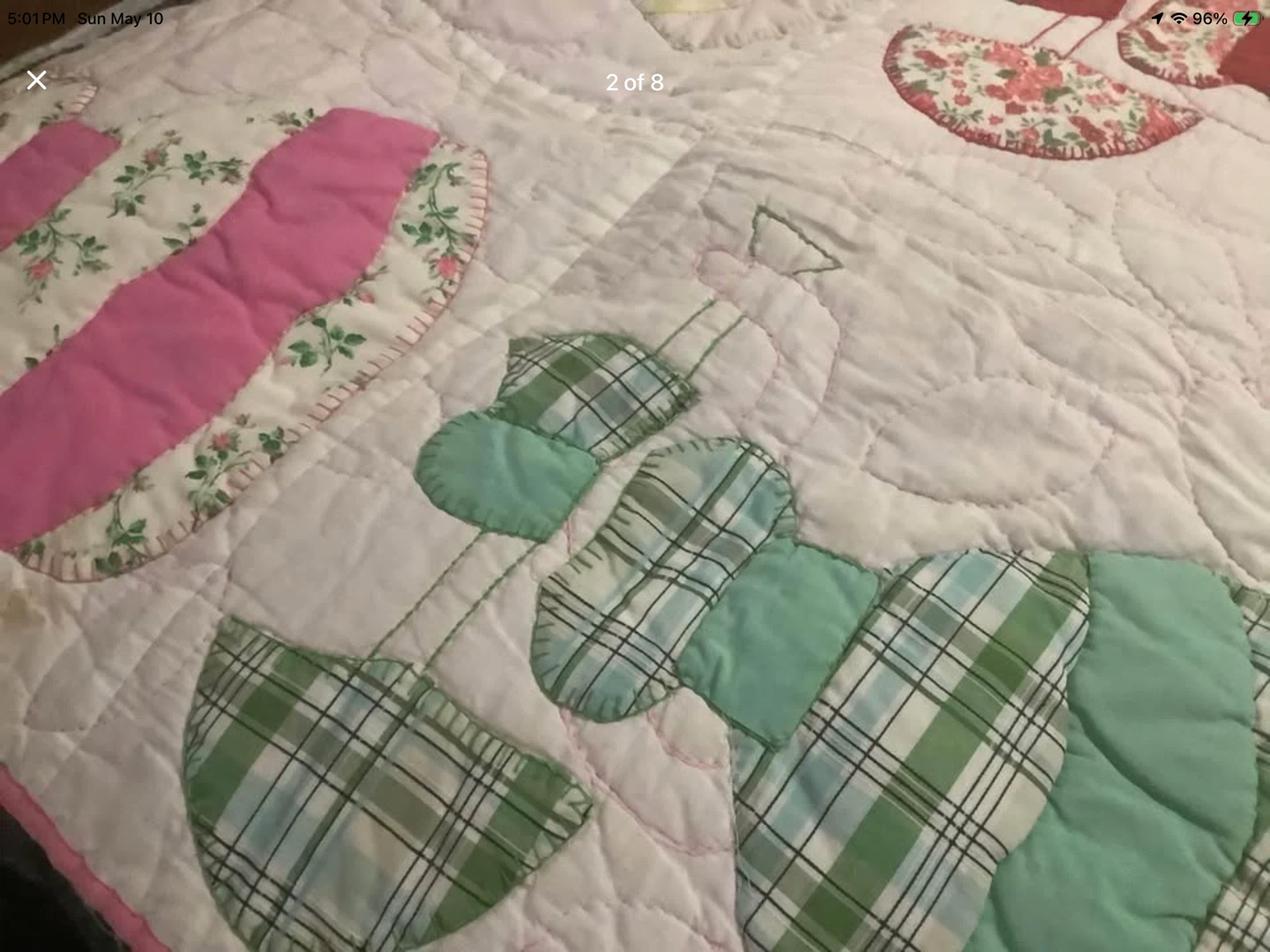 Vintage Hand Made Sun Bonnet Sue Double Size Quilt 🐞 - photo 3