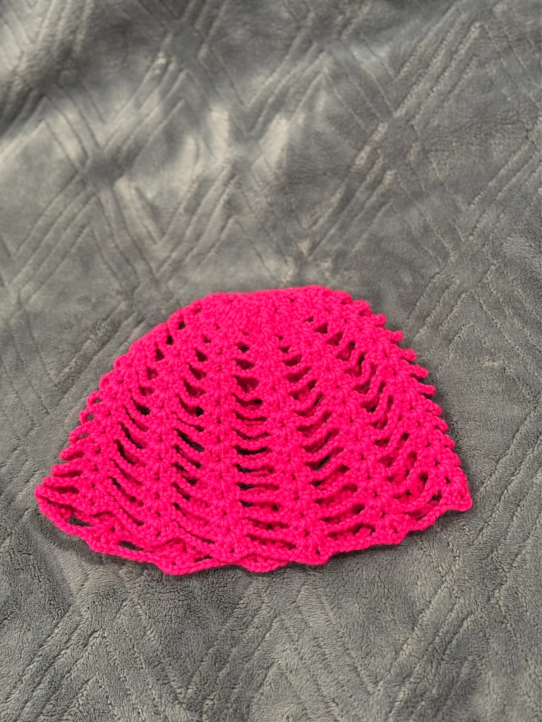 Handmade Crocheted Headpiece- Hot Pink - photo 2