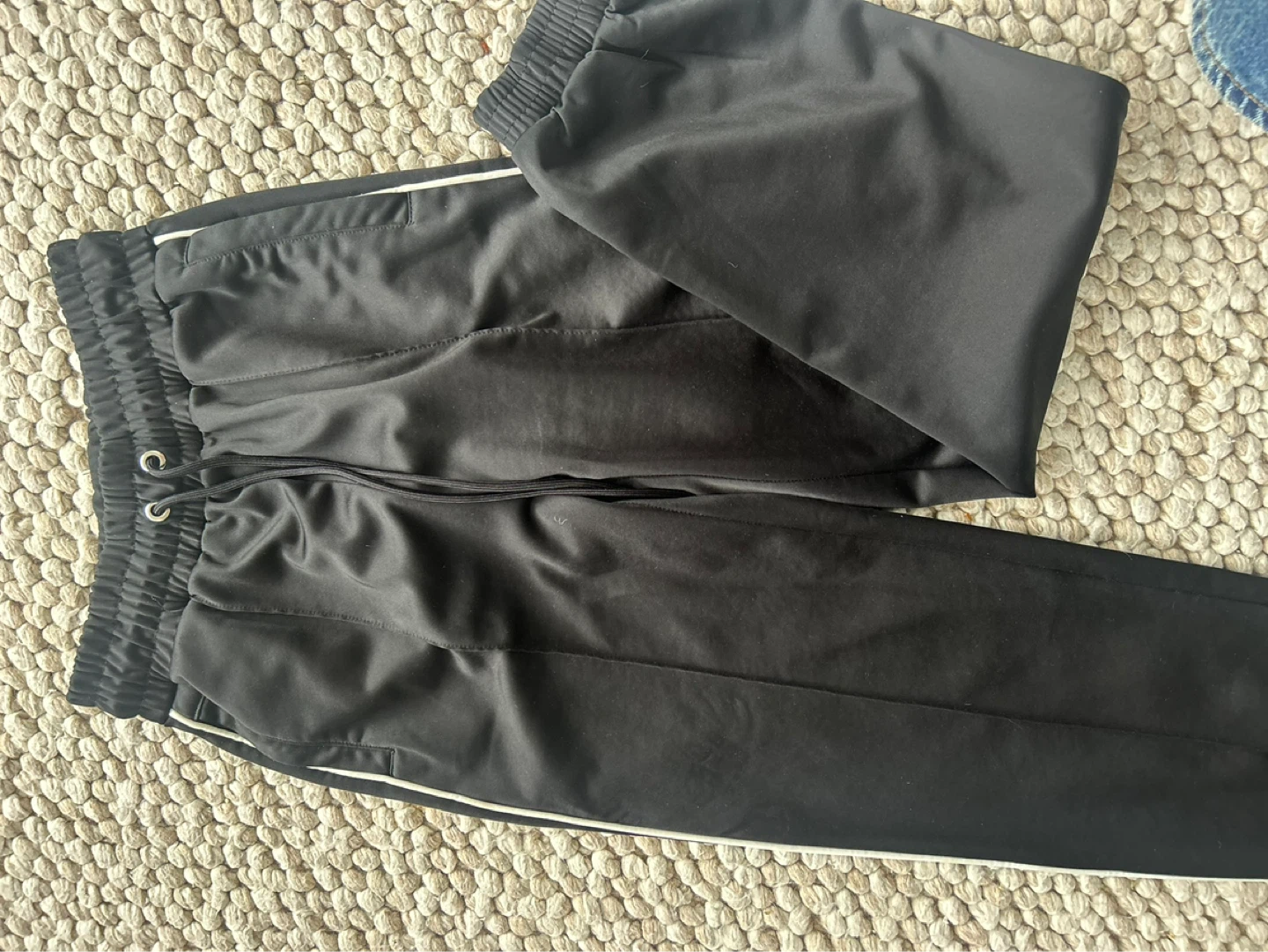 Bershka Black  and green Track Pants with White Stripe - photo 2