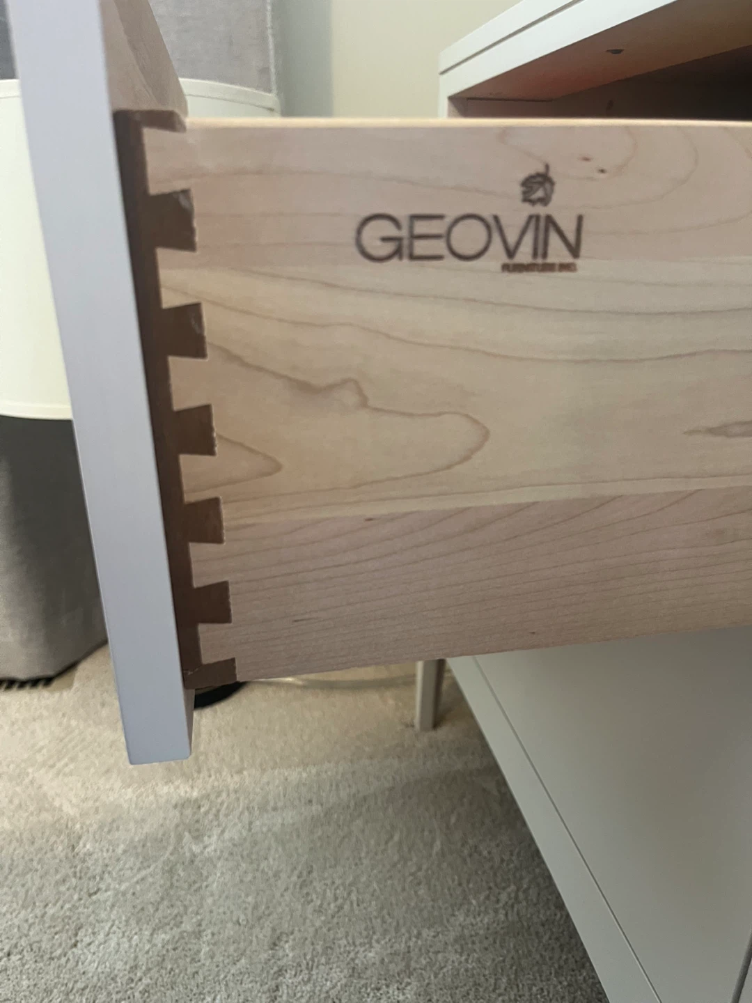 Two GEOVIN White 2-Drawer Nightstand - photo 3