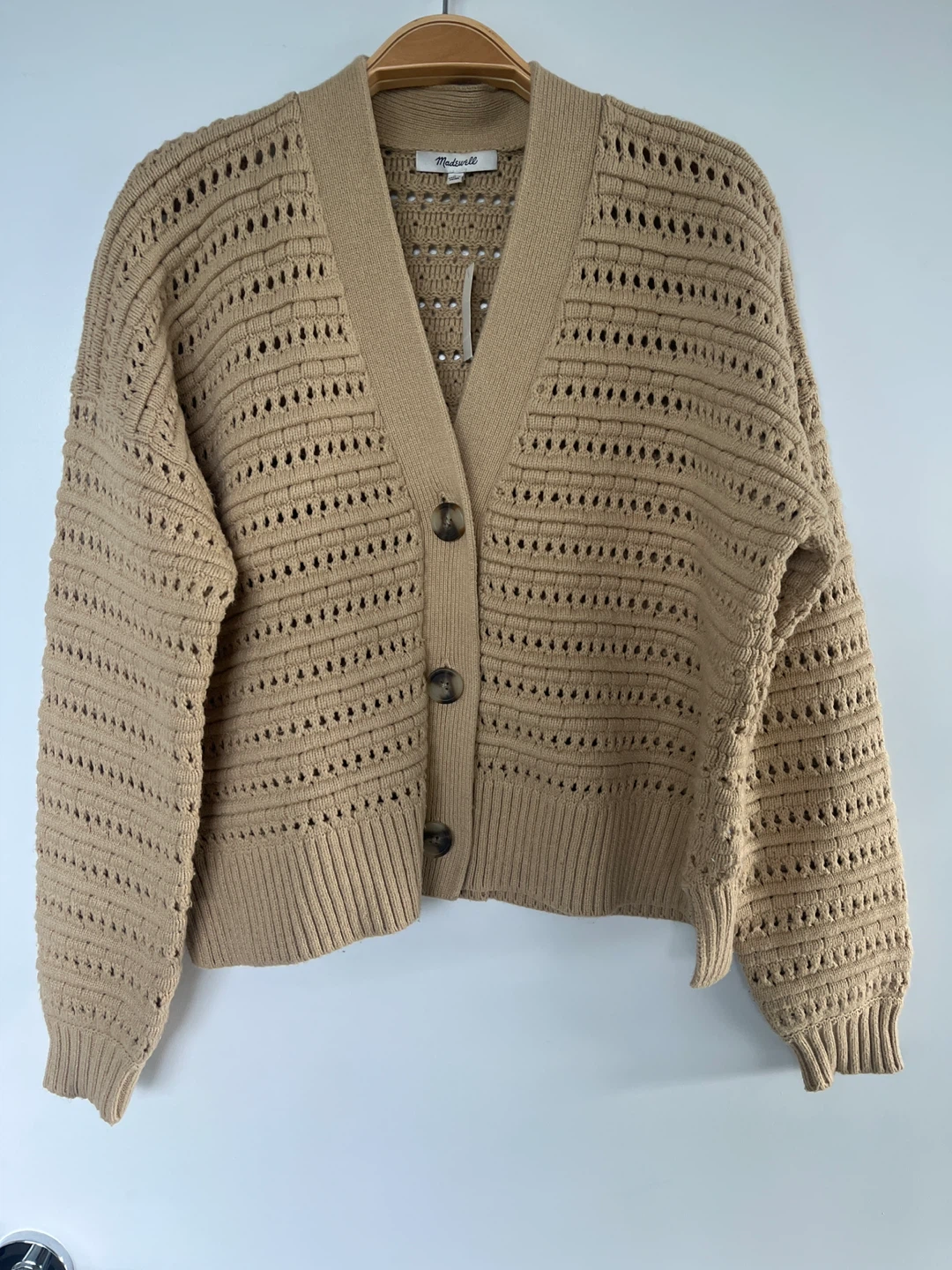 NWT Madewell Tan Knit Cardigan