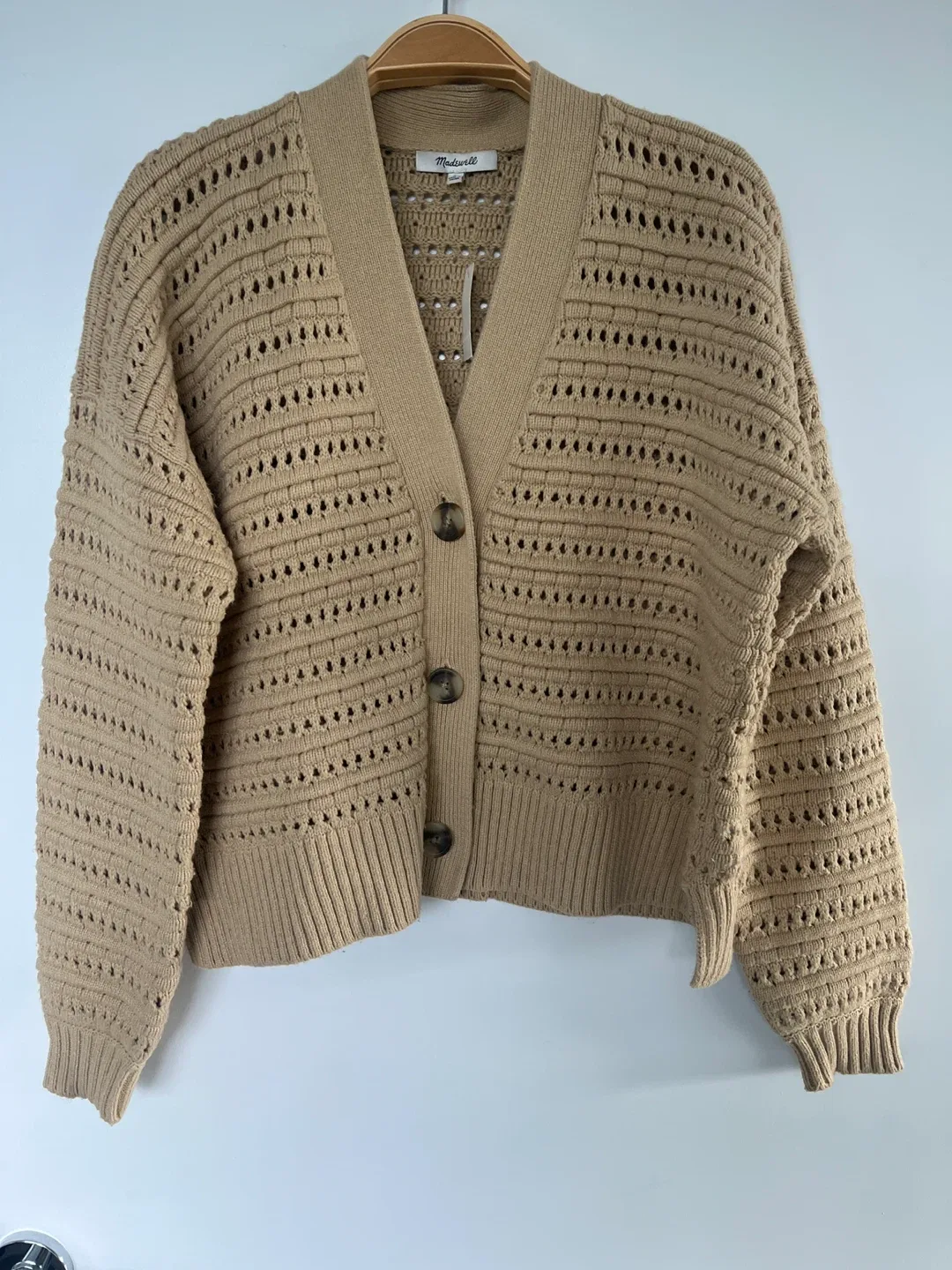 NWT Madewell Tan Knit Cardigan