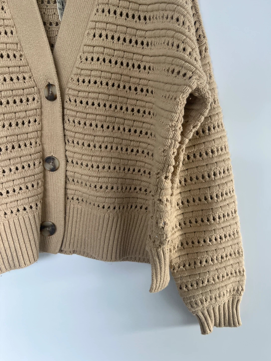NWT Madewell Tan Knit Cardigan - photo 3