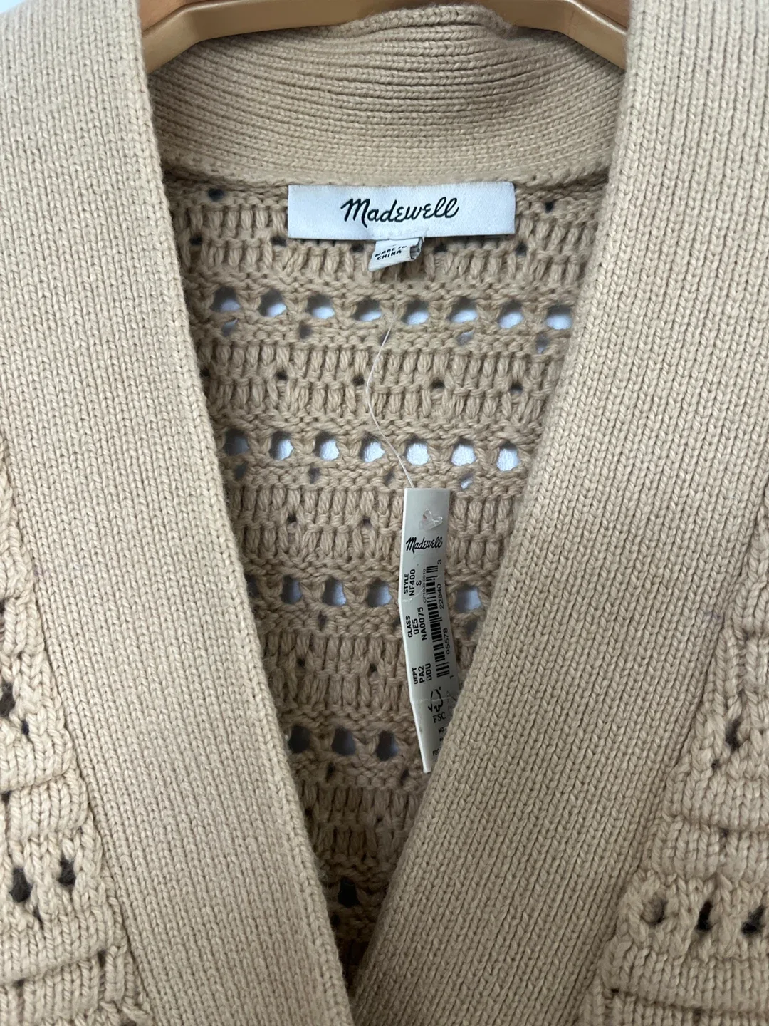NWT Madewell Tan Knit Cardigan - photo 2