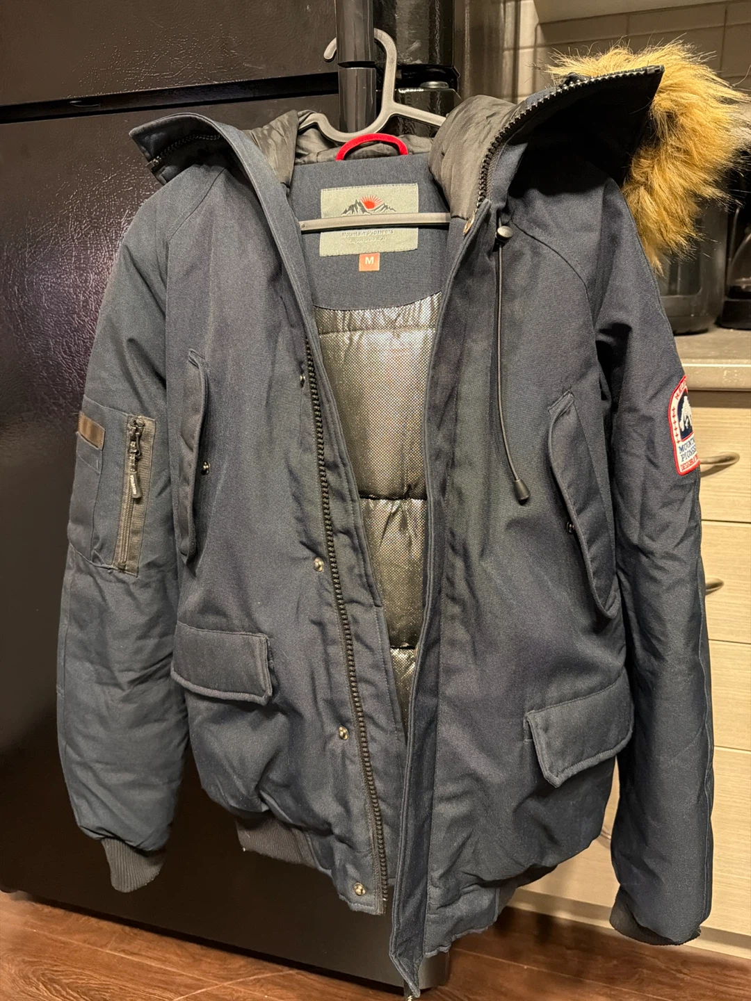 Helvetica Mountain Pioneers Bomber Jacket - Size M